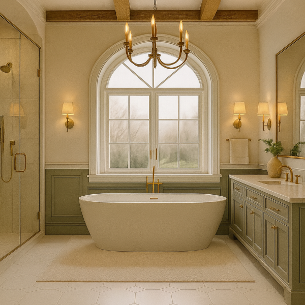 Willa szałwiowa łazienka